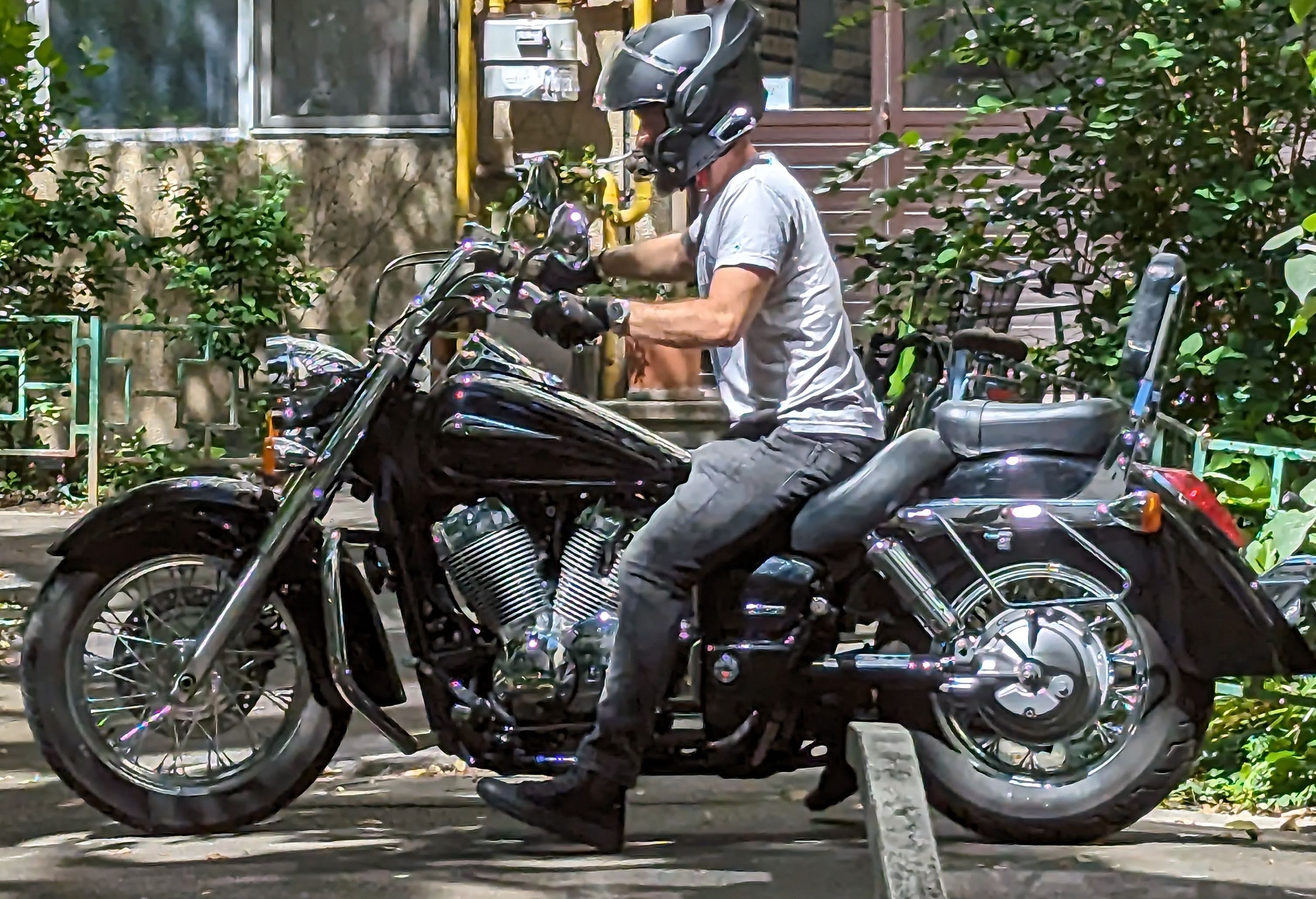 Dan on his motorcycle